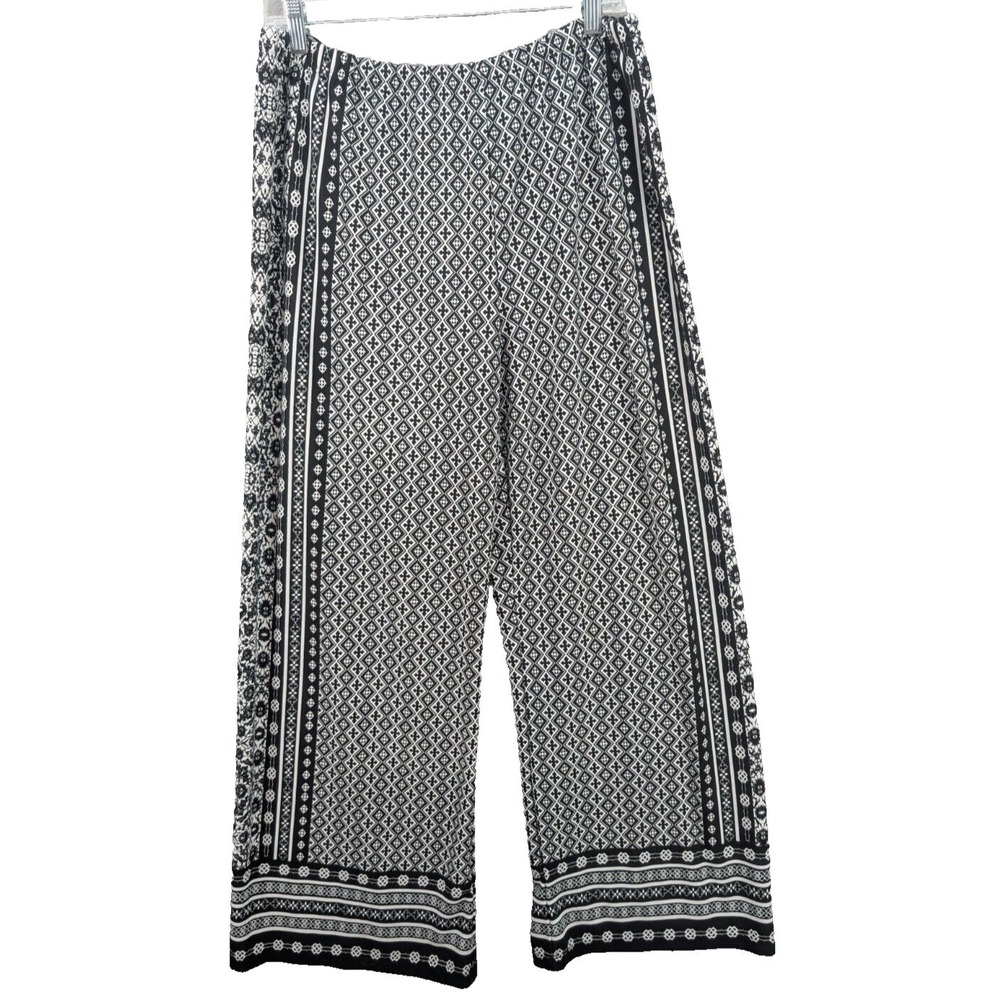 Anthony Richards Wide Leg Pants Women's Large Stretch High Rise Beach Vacation